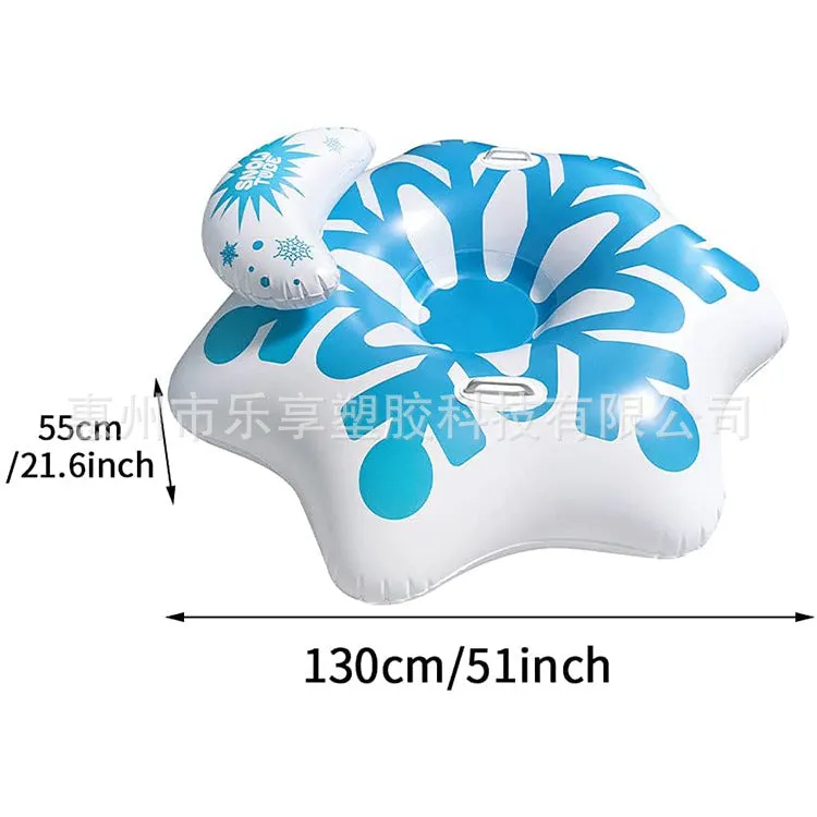 120cm PVC Snow Sled - Durable, Cold-Resistant, Snow-Proof for Adults