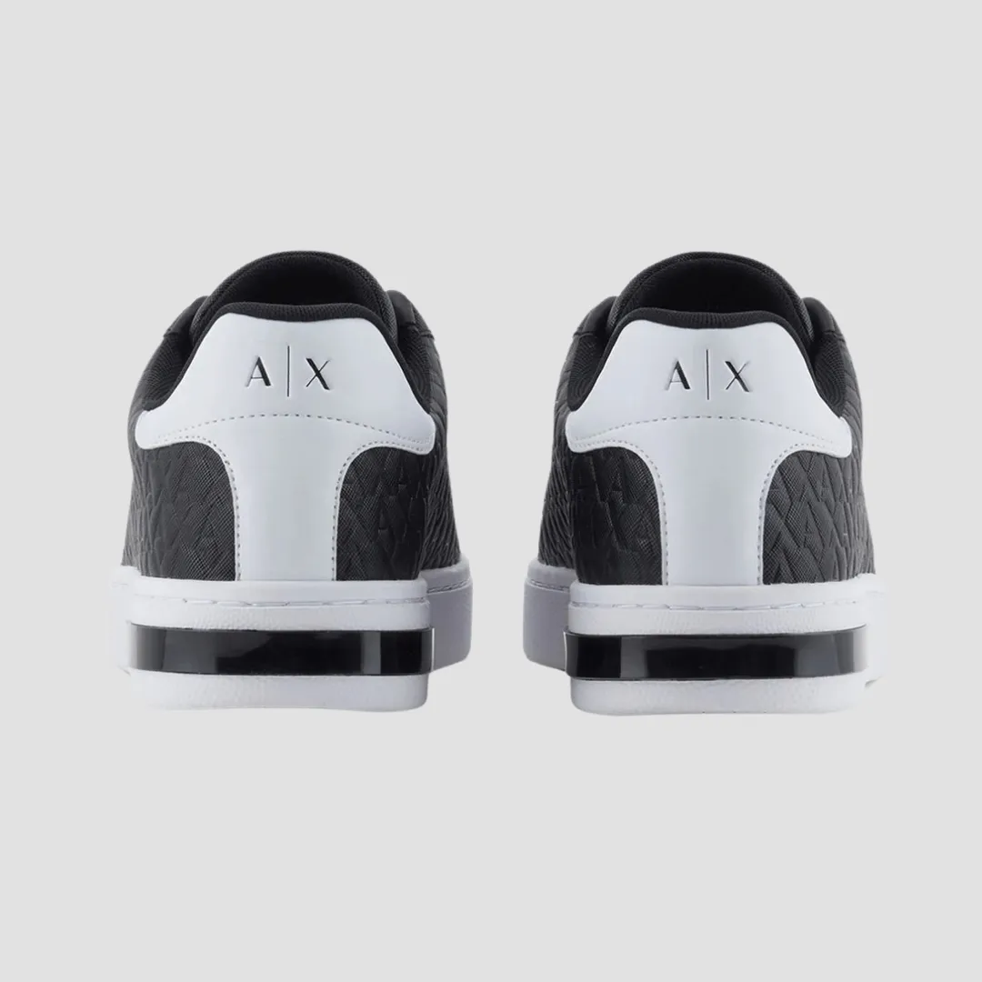 Armani Mens Logo Detail Sneakers in Black and White