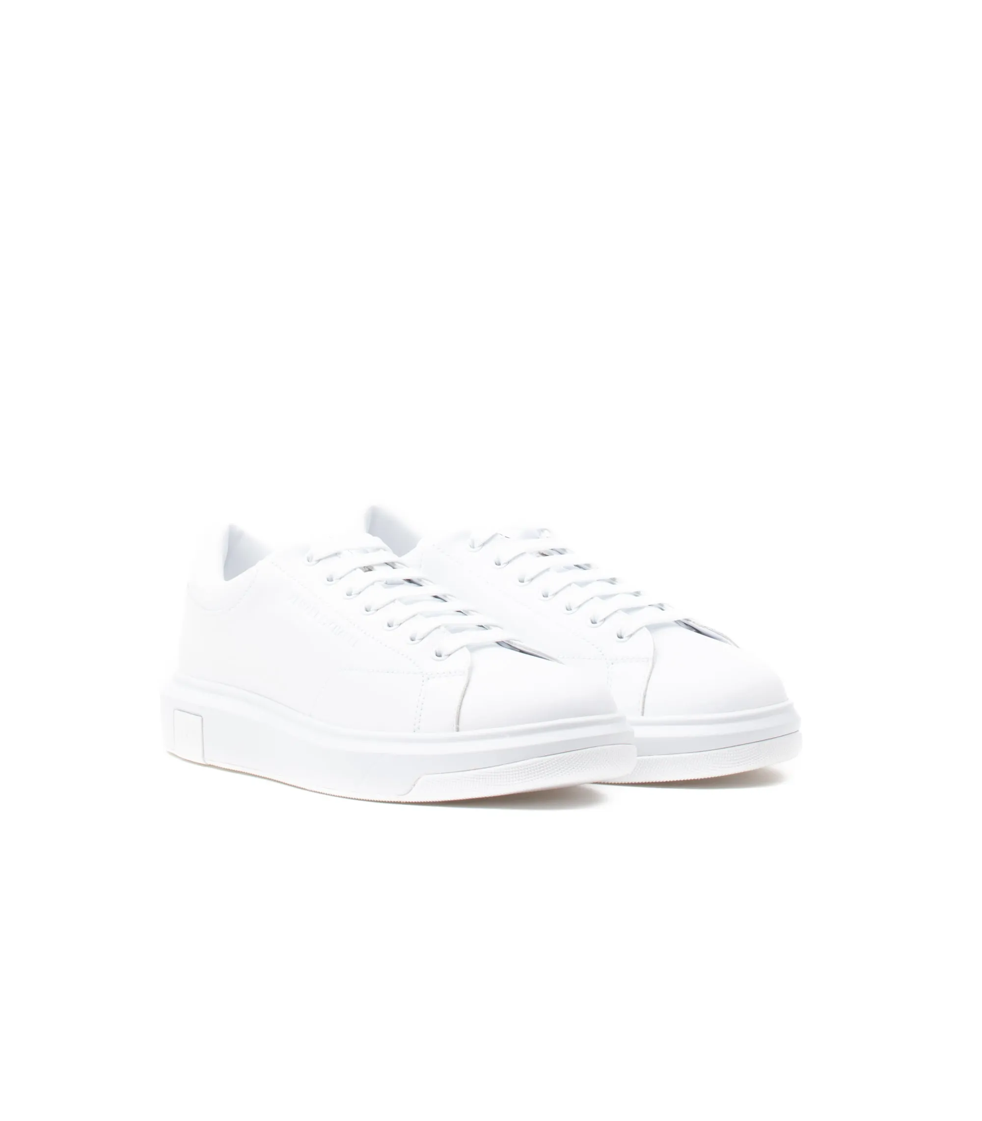 Armani X Man Leather Sneaker Bainco Uomo