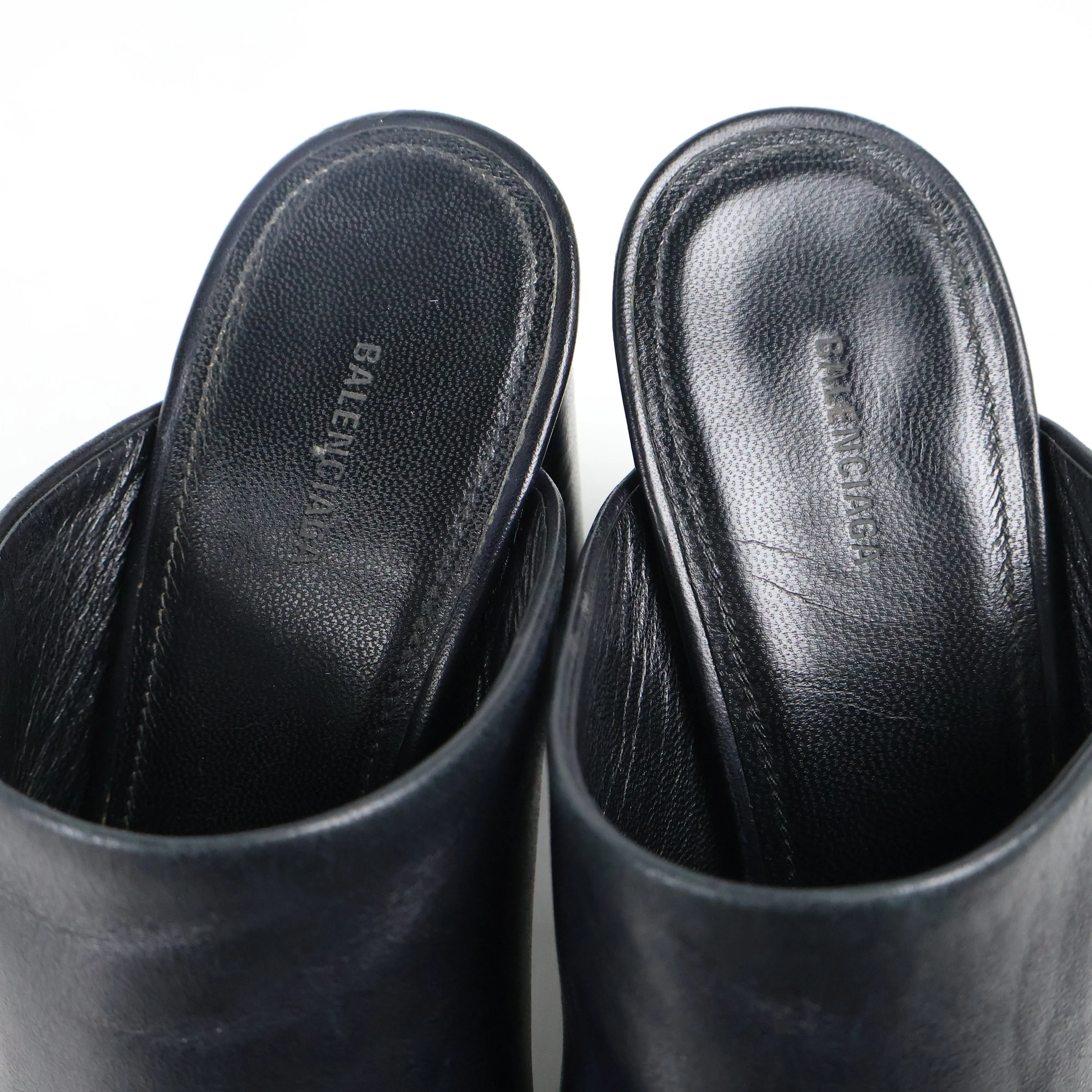 Balenciaga Heels Black Leather 37