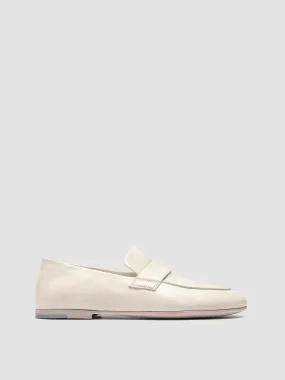 BLAIR DD 001 - White Leather Penny Loafers