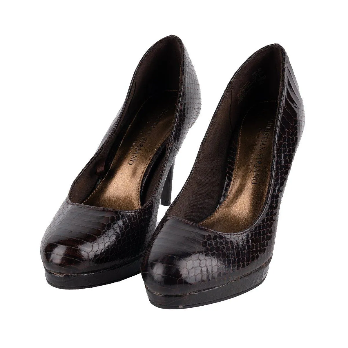 Christian Siriano For Payless Pump High-Heel Shoes Leather Brown Colour For Women