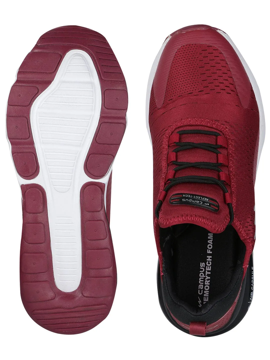 DRAGON Burgundy Men's Running Shoes