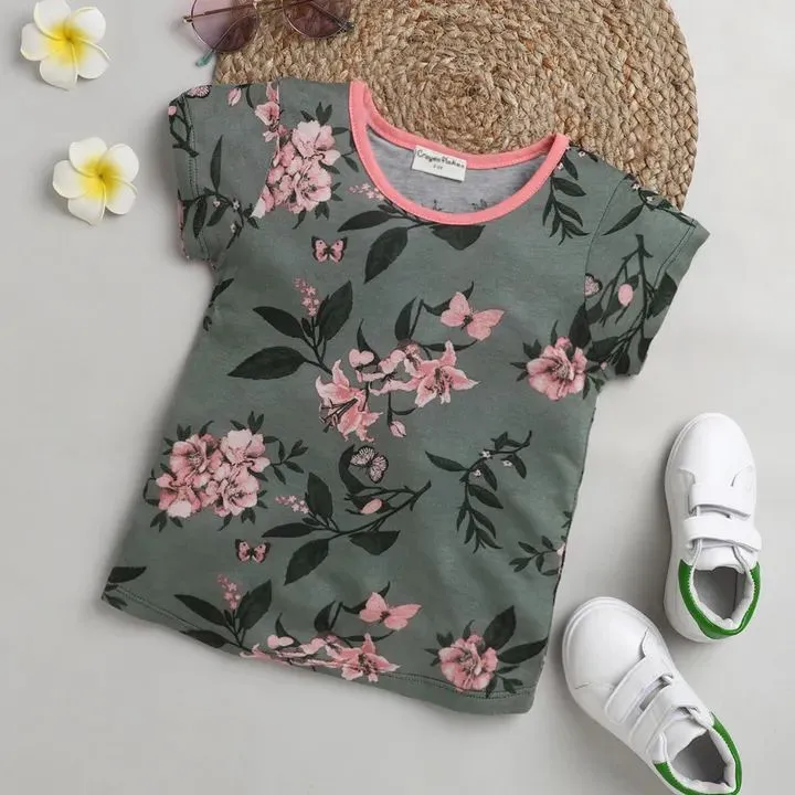 Floral Printed Top - Green