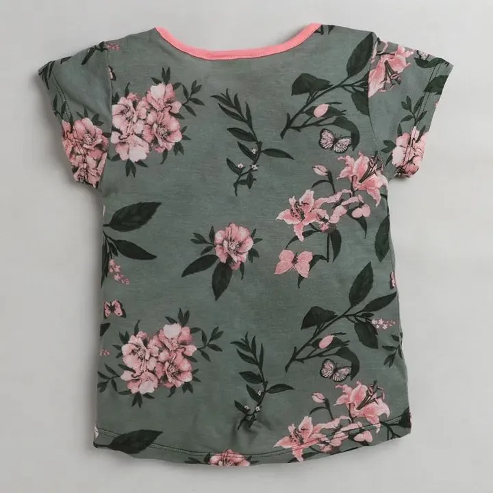 Floral Printed Top - Green
