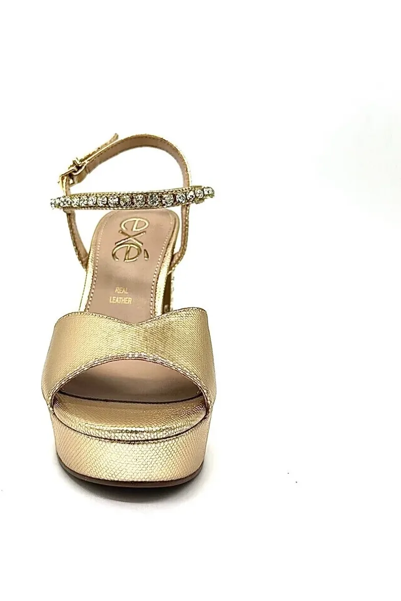 Gold Vianna Rhinestone Heel
