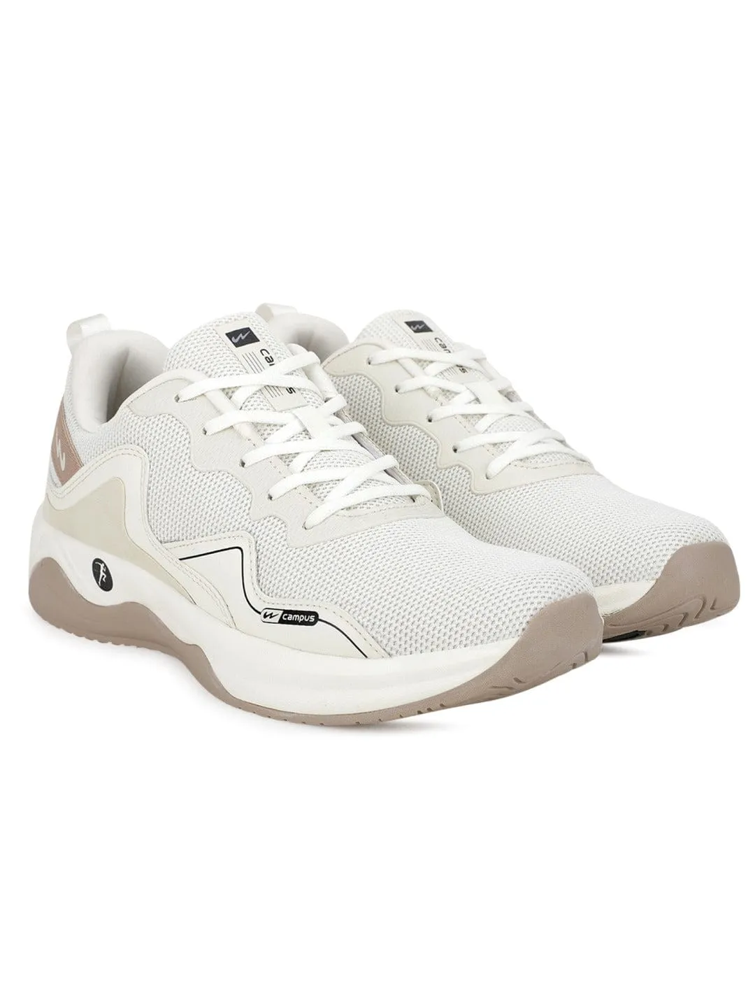 HASHBRO Off White Men's Running Shoes