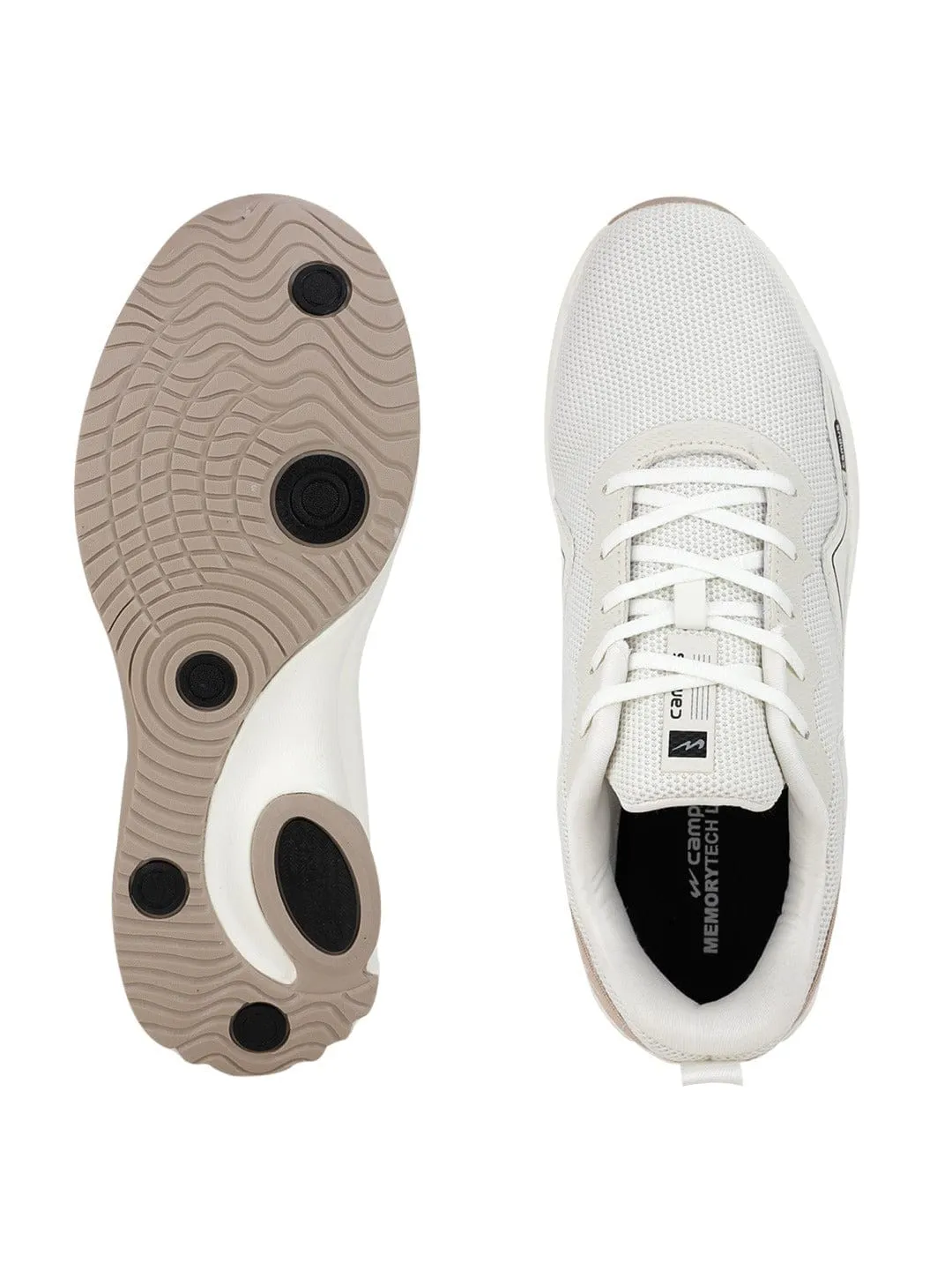 HASHBRO Off White Men's Running Shoes