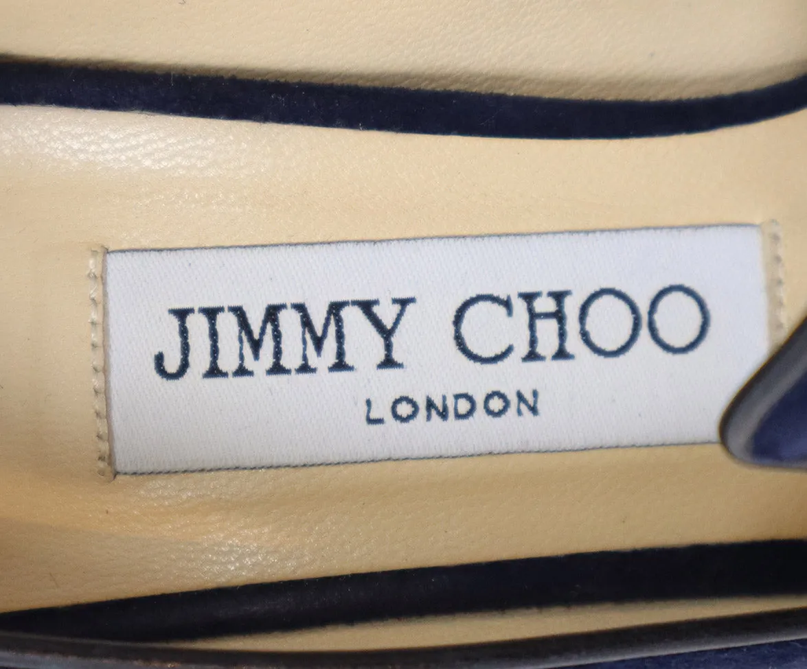Jimmy Choo Navy Suede Heels sz 5.5