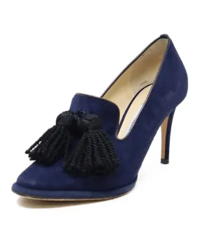 Jimmy Choo Navy Suede Heels sz 5.5