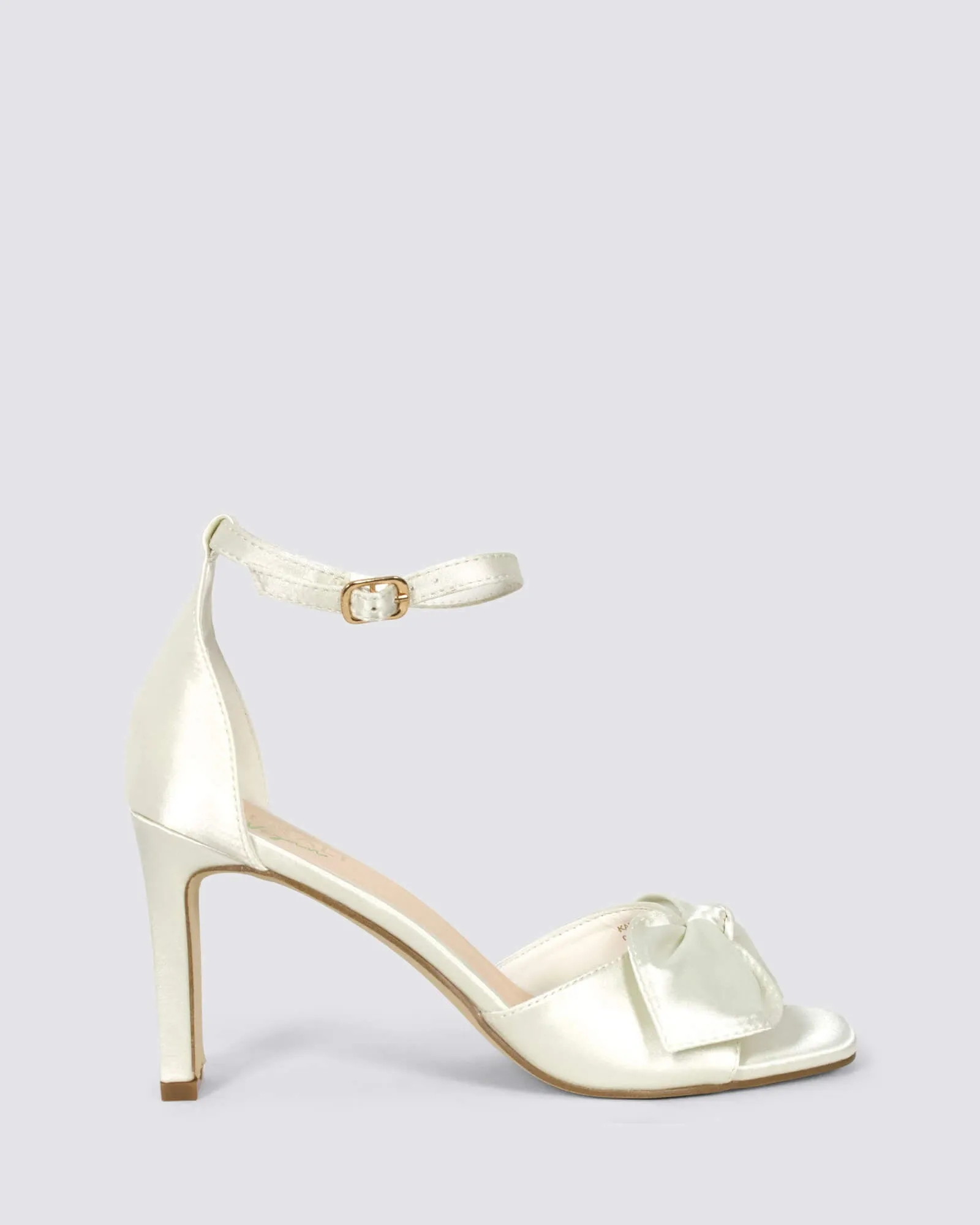 KARA HEELS CHALK SATIN