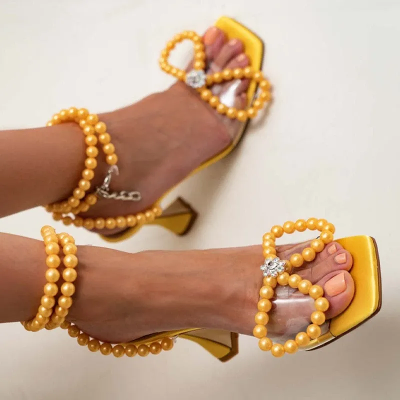 Luxury Pearls Ankle Strap