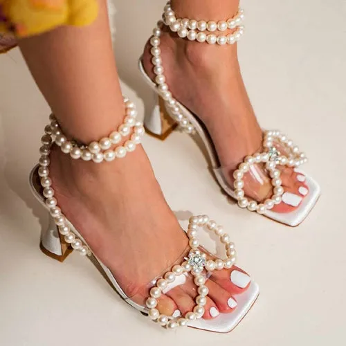 Luxury Pearls Ankle Strap