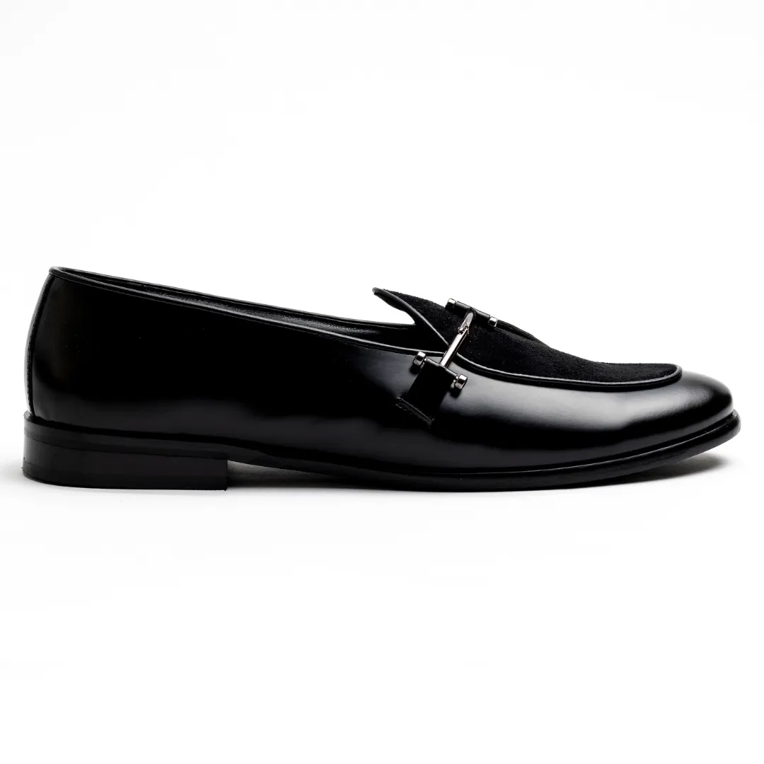 Monkstory Eclecta Side Buckle Slip Ons - Black/Black
