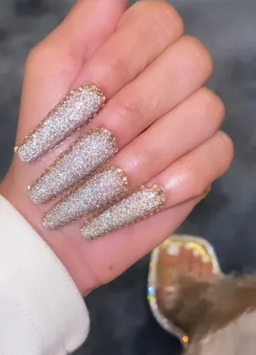 The Wealthy Auntie | Reflective Glitter | 24 NAILS PRESS-ON SET