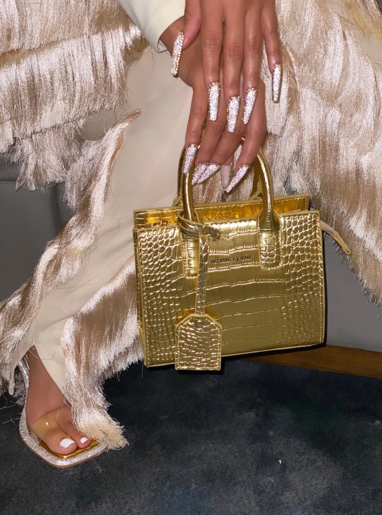 The Wealthy Auntie | Reflective Glitter | 24 NAILS PRESS-ON SET